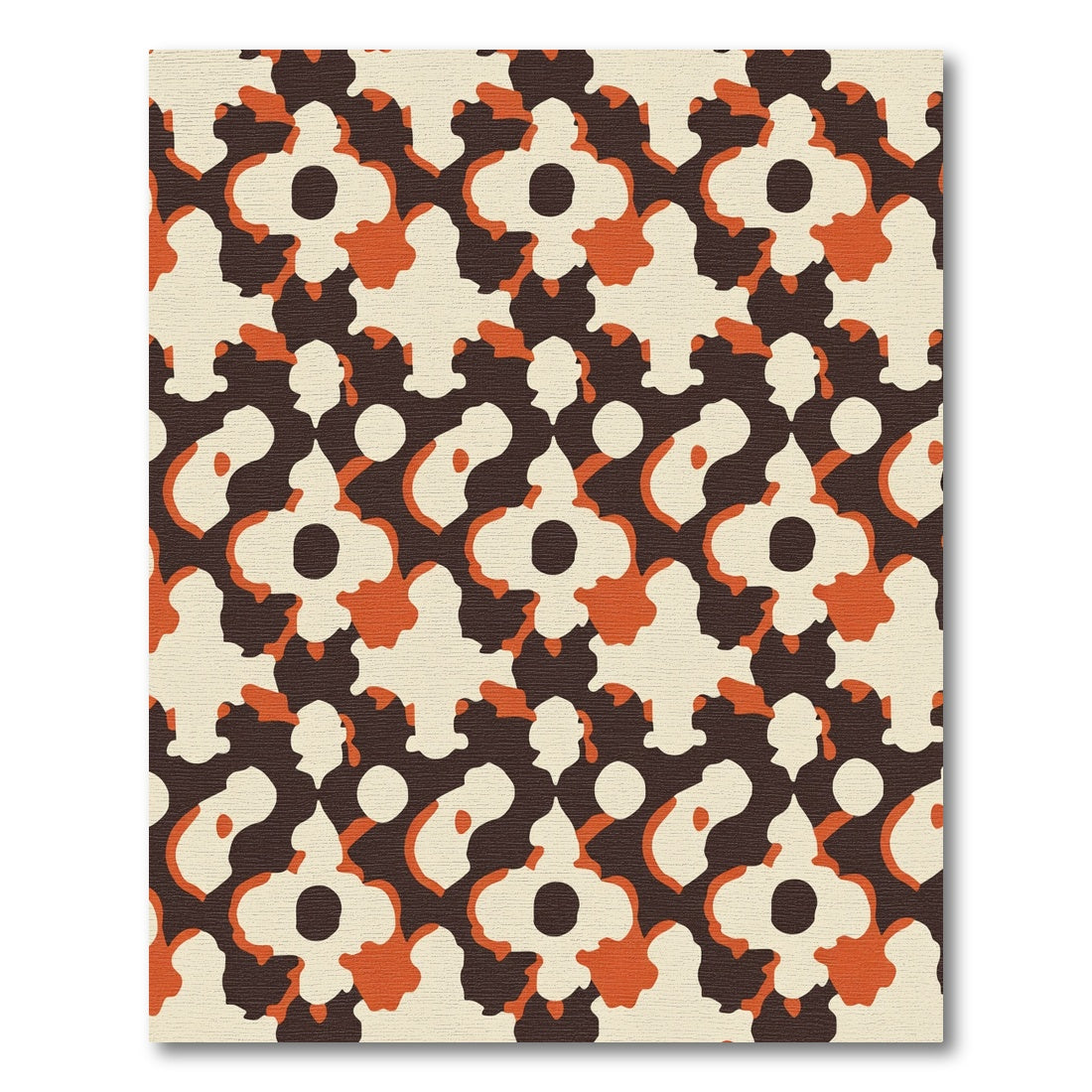 Bold Umber Amber Quatrefoil Medallion Rug