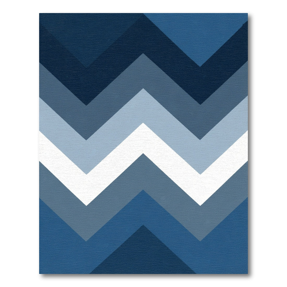 Gradient Blue Chevron Zigzag Lines Rug