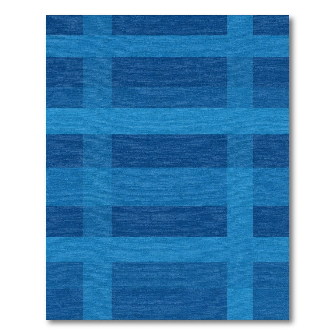 Deep Blue Plaid Stripes Rug