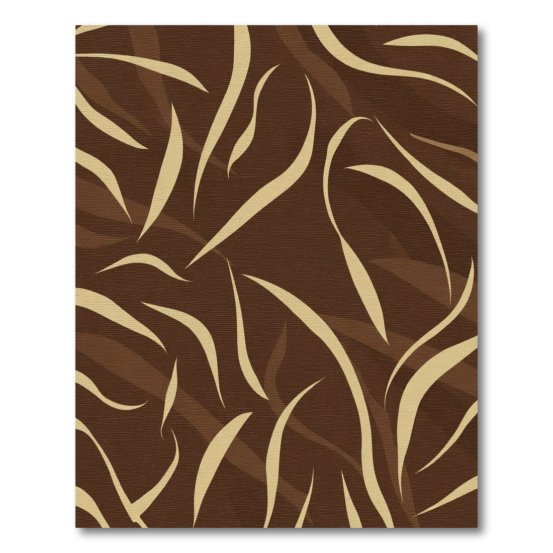 Chocolate Swirls Light Cream Abstract Rug