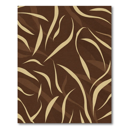 Chocolate Swirls Light Cream Abstract Rug