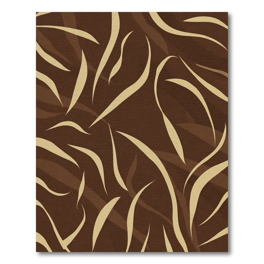 Chocolate Swirls Light Cream Abstract Rug
