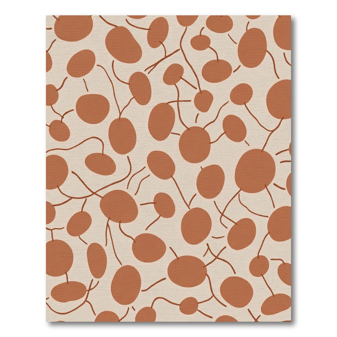 Terracotta Abstract Botanical Connections Rug