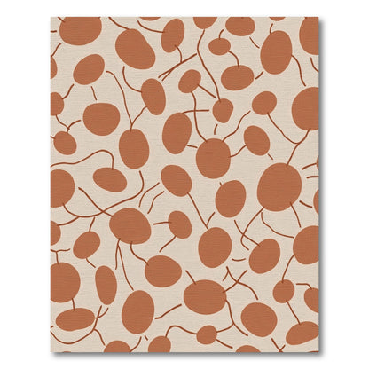 Terracotta Abstract Botanical Connections Rug