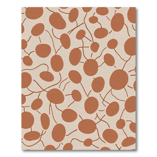 Terracotta Abstract Botanical Connections Rug