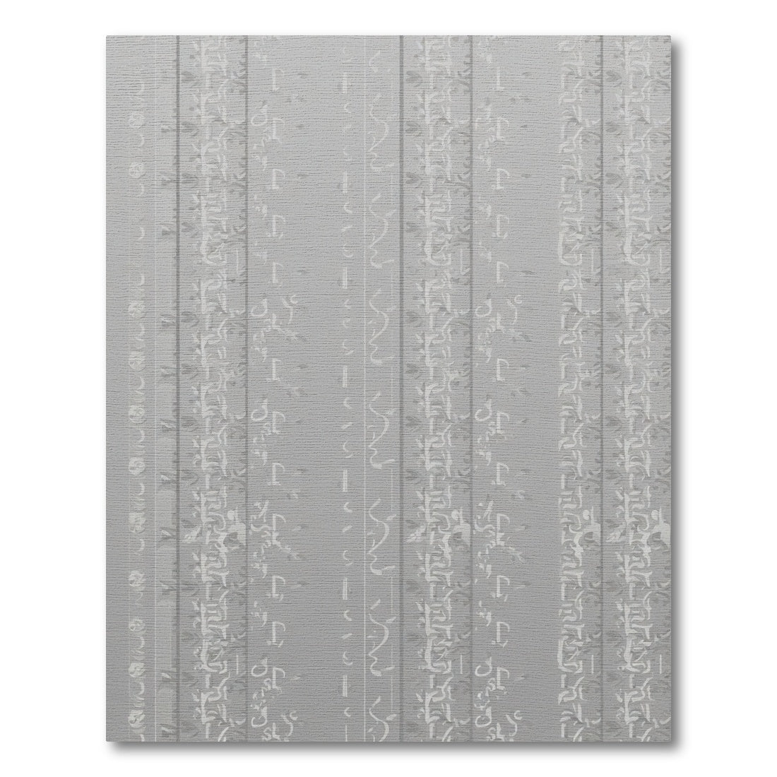Silver Vertical Vine Scroll Rug