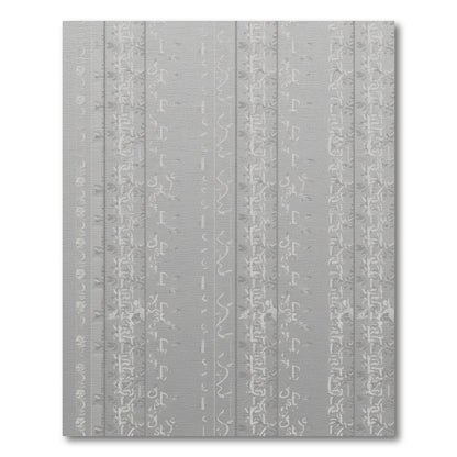 Silver Vertical Vine Scroll Rug