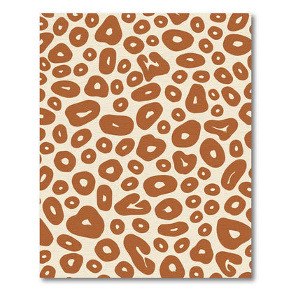Terracotta Speckled Abstract Spots Rug