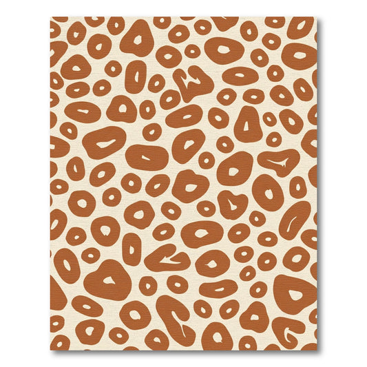 Terracotta Speckled Abstract Spots Rug