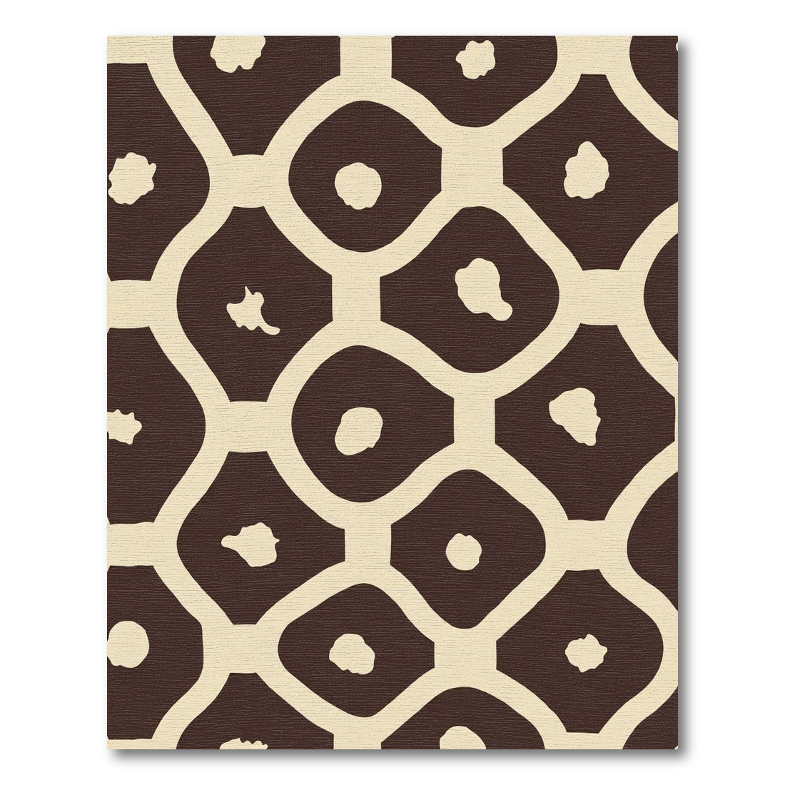 Brown Cream Organic Net Rug