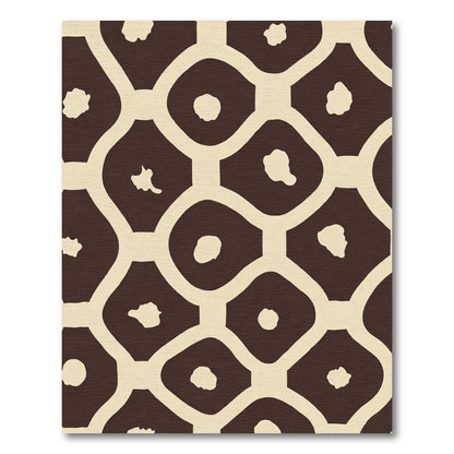 Brown Cream Organic Net Rug
