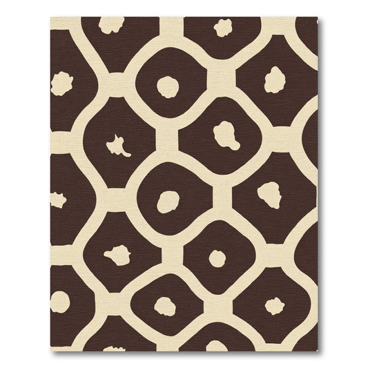 Brown Cream Organic Net Rug