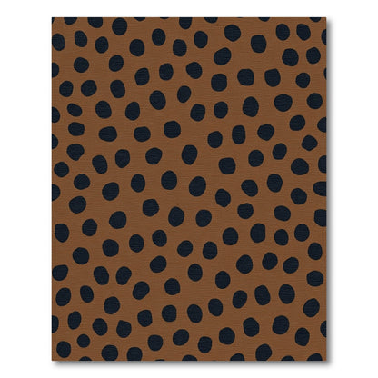 Brown Black Irregular Polka Dots Rug