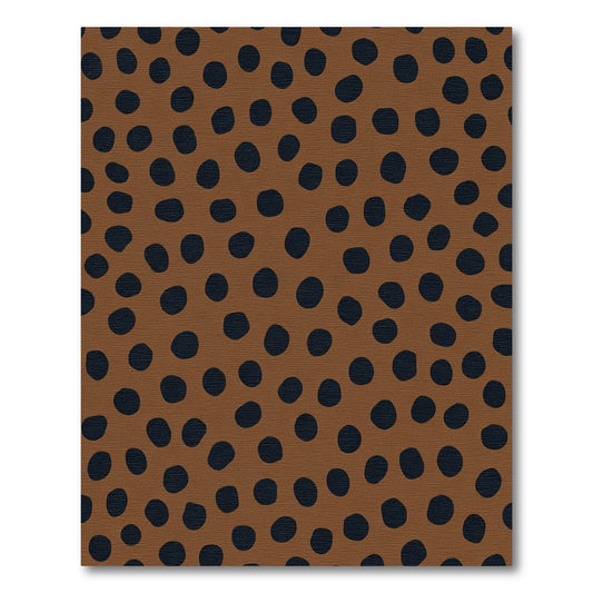 Brown Black Irregular Polka Dots Rug