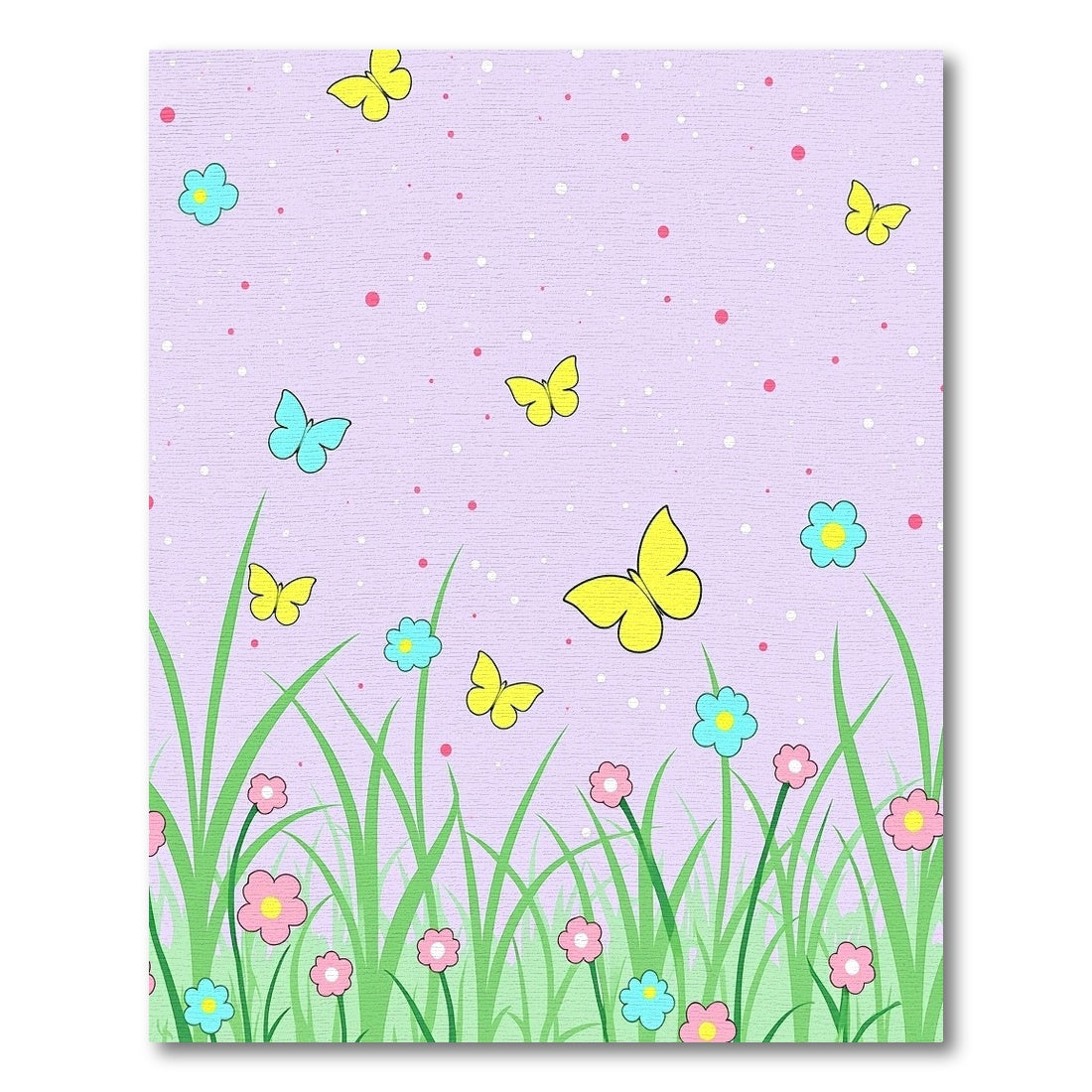 Lavender Sky Yellow Butterfly Meadow Rug