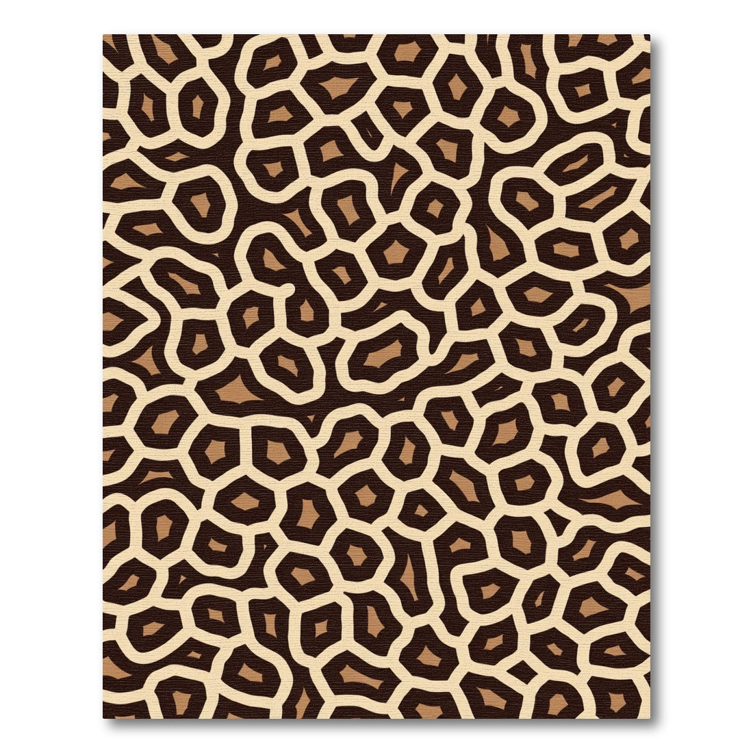 Brown Beige Organic Cell Mosaic Rug
