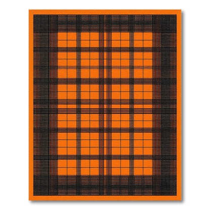 Geometric Modern Orange Plaid Geometric Area Rug