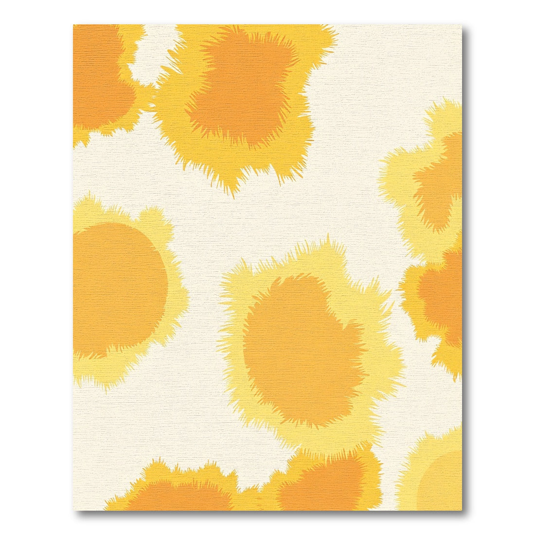 Sunny Yellow Sunburst Abstract Rug