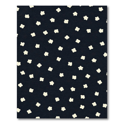 Cream Blossom Scatter Dark Navy Rug