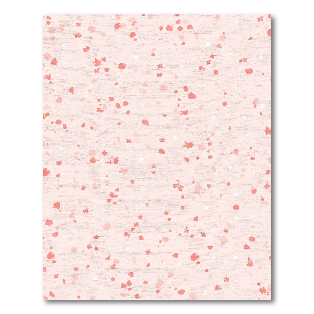 Coral Pink Floral Scatter Rug