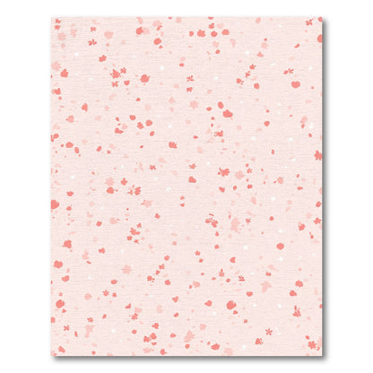 Coral Pink Floral Scatter Rug