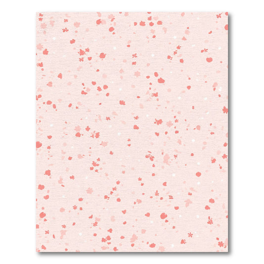 Coral Pink Floral Scatter Rug