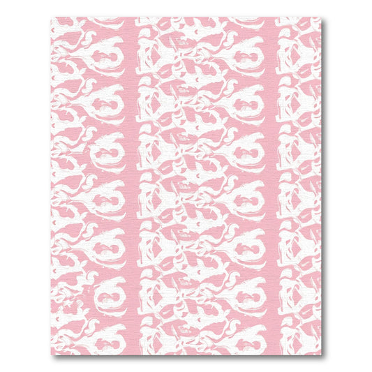 Soft Pink Organic Swirl Abstraction Rug