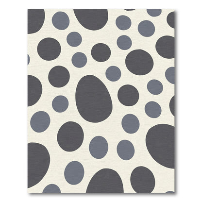 Modern Gray Polka Dot Circles Rug