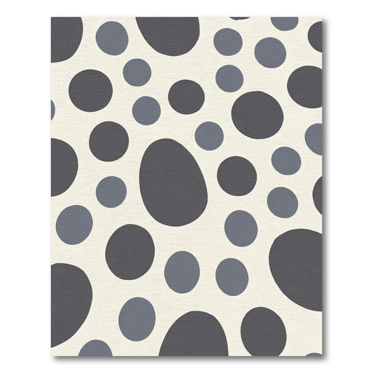 Modern Gray Polka Dot Circles Rug