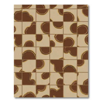 Earthy Clay Organic Squares Rug
