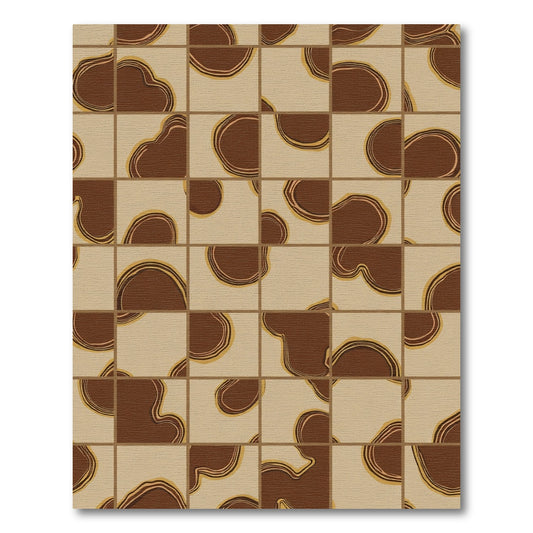 Earthy Clay Organic Squares Rug