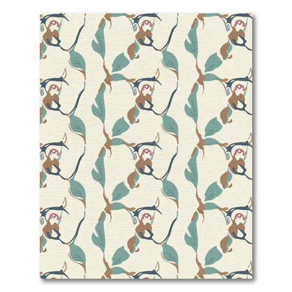 Ecru Abstract Floral Organic Flow Rug