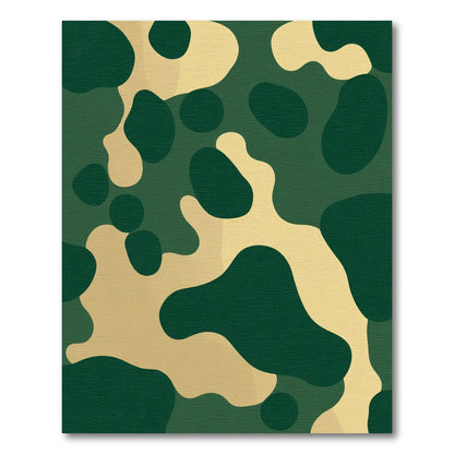 Organic Camouflage Tan and Green Rug