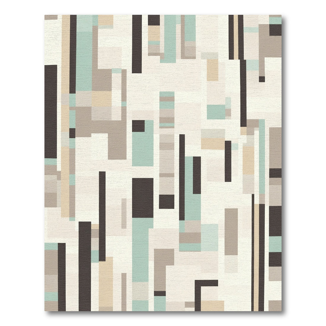 Geometric Muted Palette Rectangular Arrangement Rug