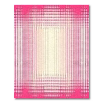 Pink Ombre Dot Geometric Area Rug