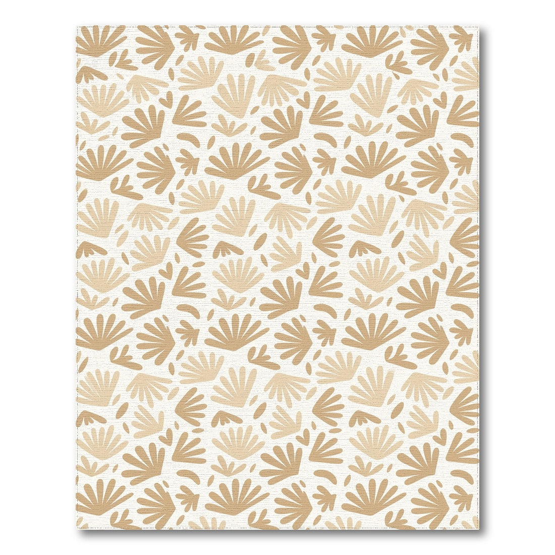 Beige Abstract Fan Area Rug