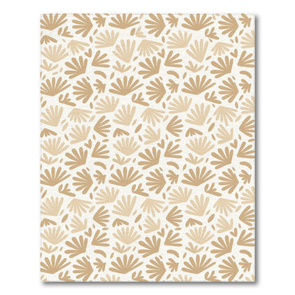Beige Abstract Fan Area Rug