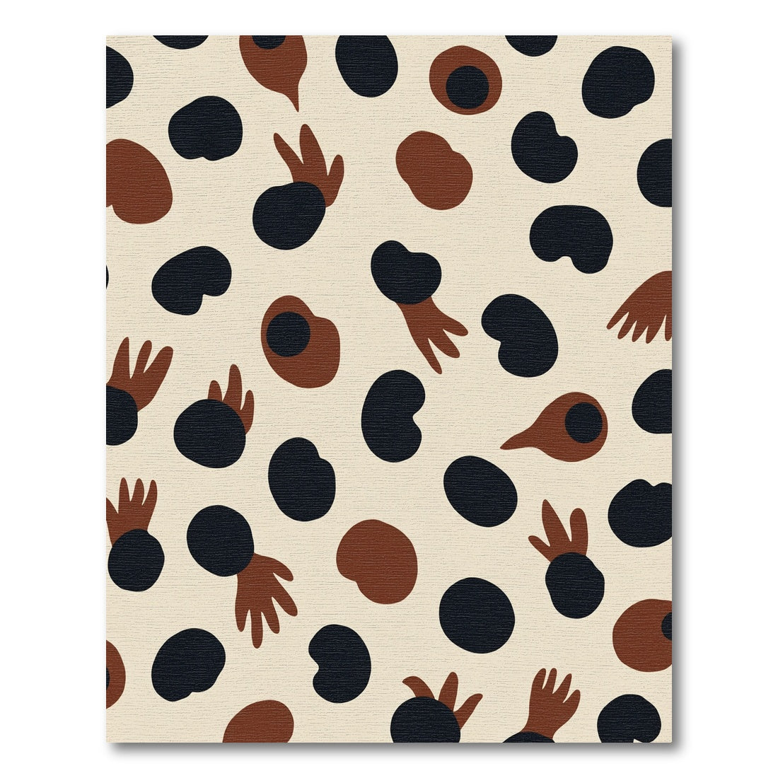 Warm Earthy Abstract Organic Shapes Rug