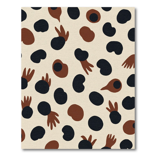 Warm Earthy Abstract Organic Shapes Rug