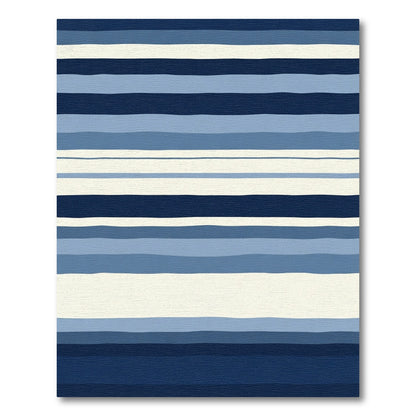 Coastal Stripes Blue Cream Rug
