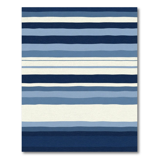 Coastal Stripes Blue Cream Rug