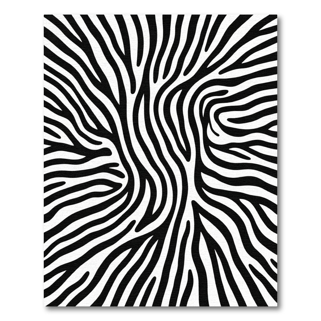 Bold Black White Equine Stripes Rug