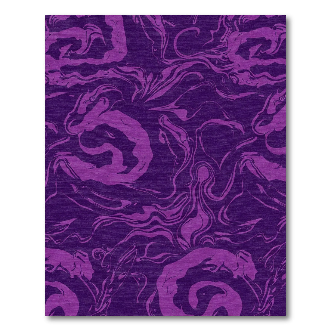 Deep Plum Marble Swirl Rug