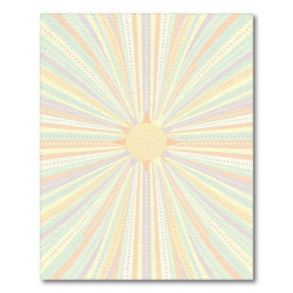 Pastel Sunburst Geometric Area Rug