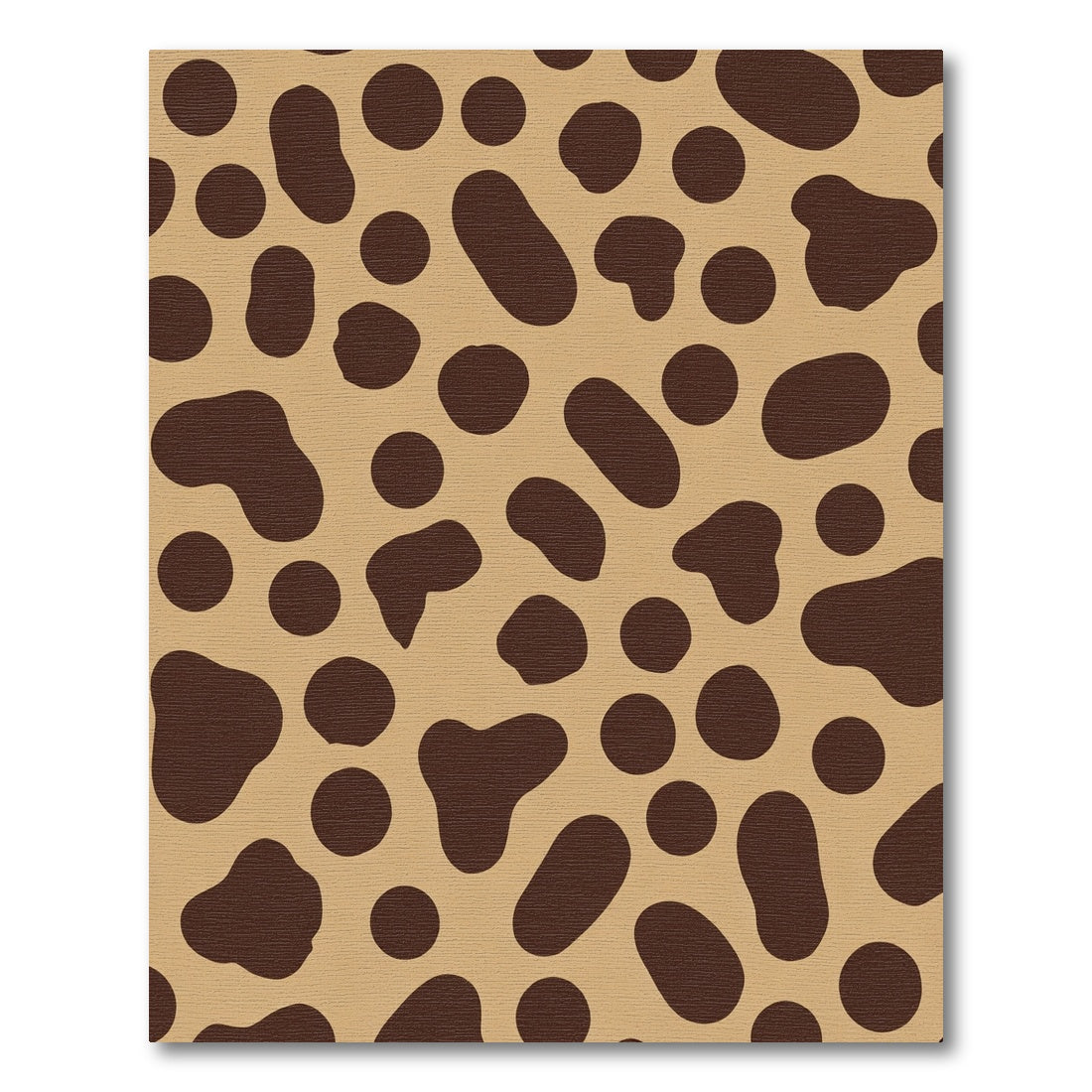 Brown Spotted Abstract Shape Rug