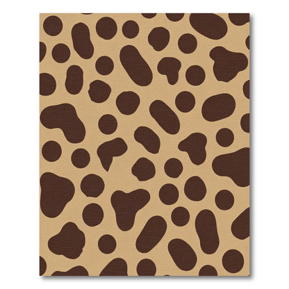 Brown Spotted Abstract Shape Rug
