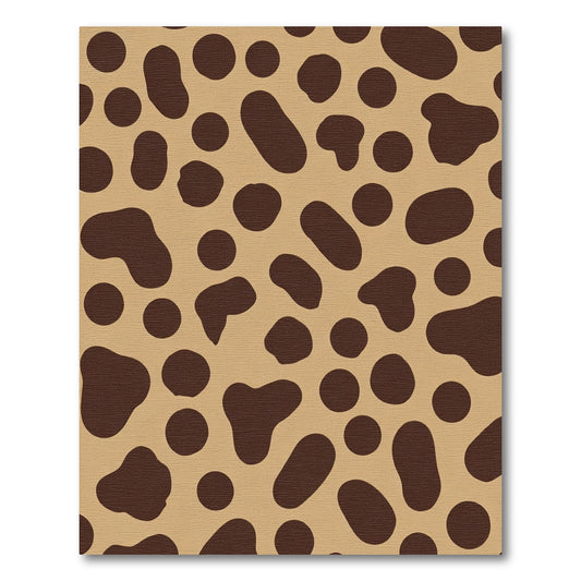 Brown Spotted Abstract Shape Rug