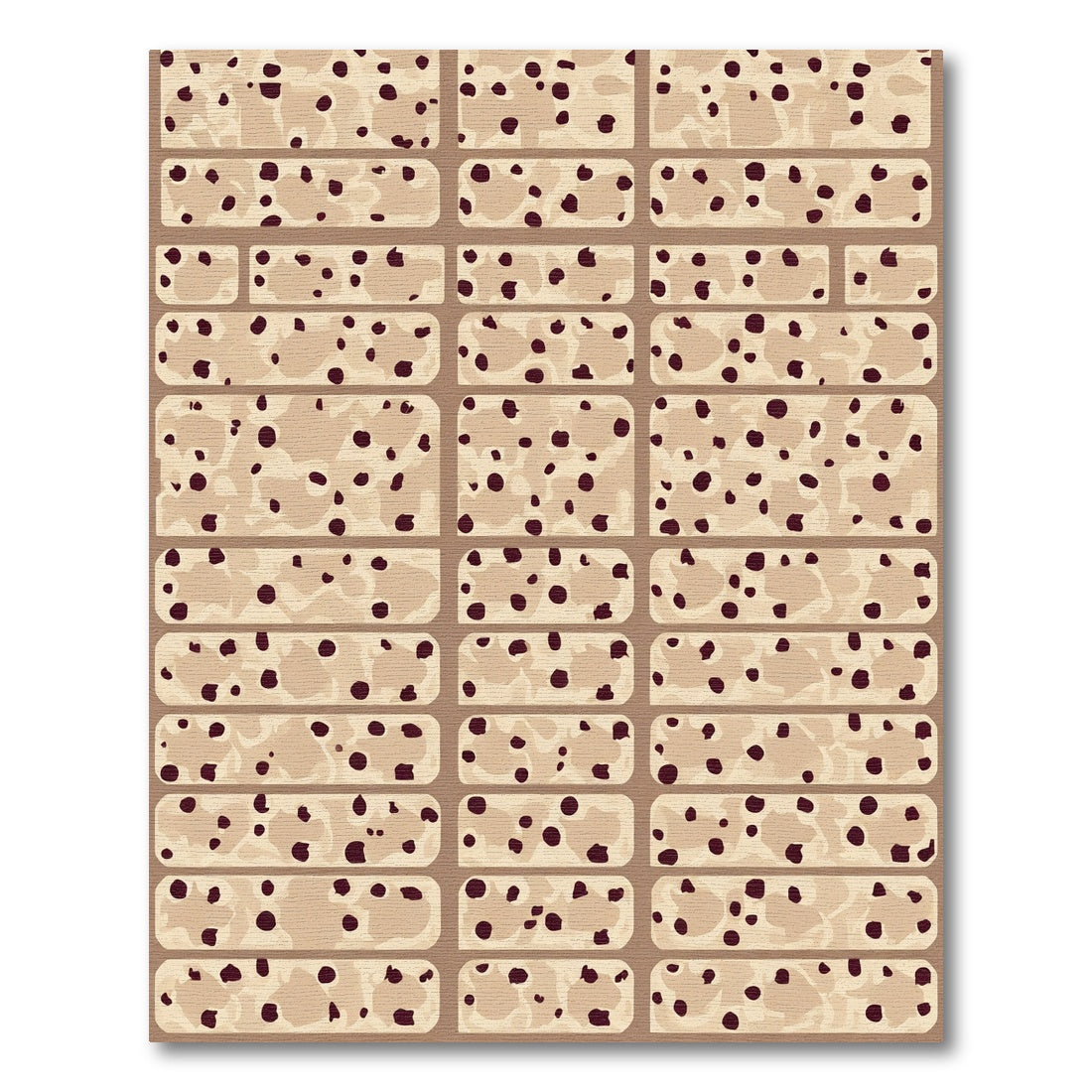 Abstract Taupe Speckled Rectangles Rug