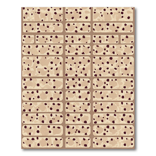 Abstract Taupe Speckled Rectangles Rug