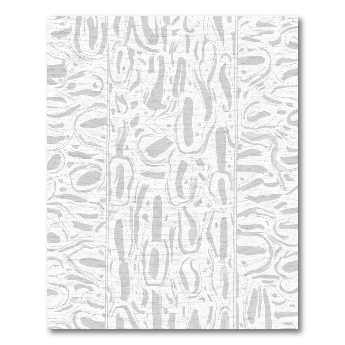 Abstract Gray Brushstroke Organic Rug